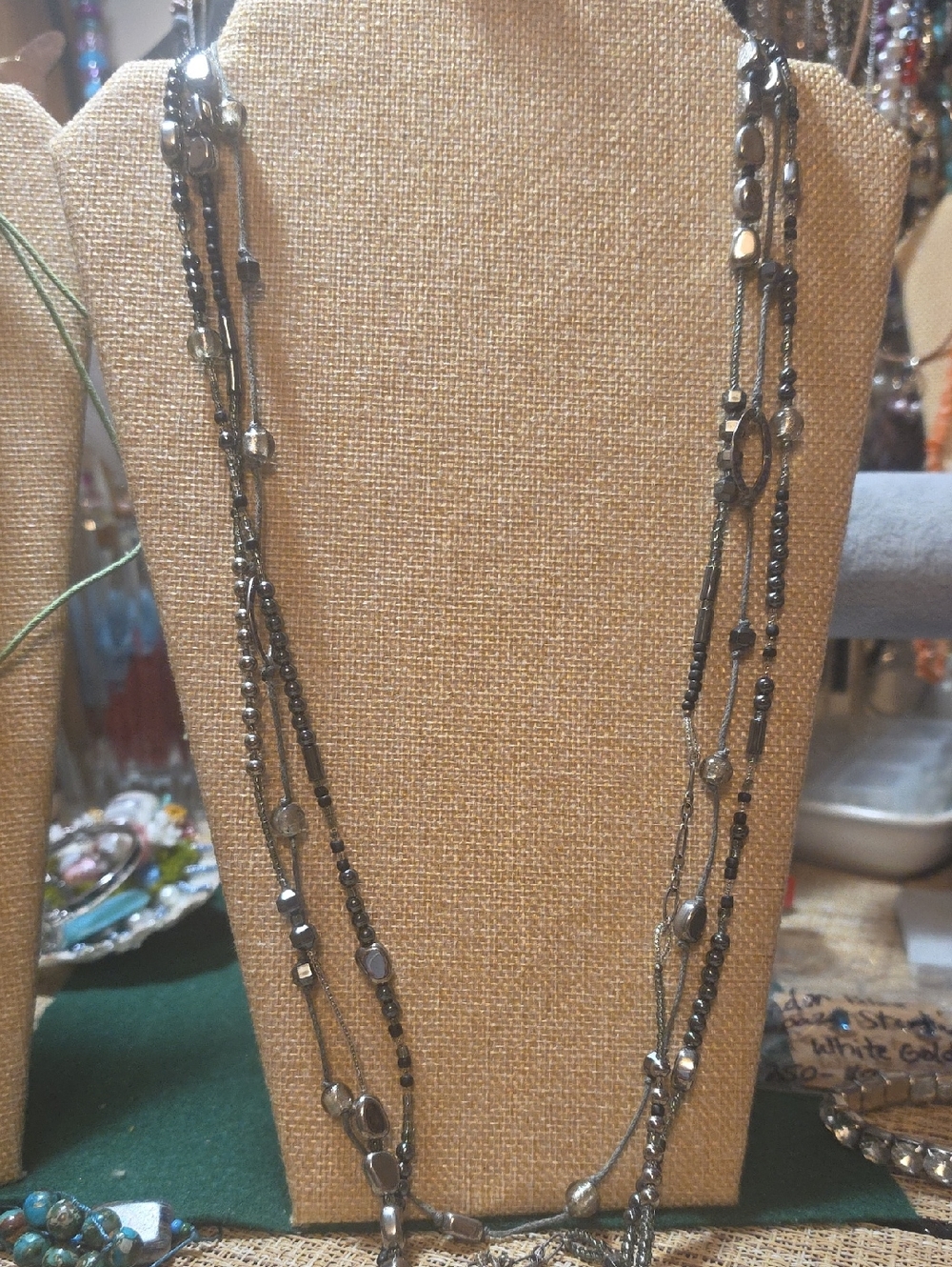 Silpada Hematite and Black Multi-Strand Necklace
